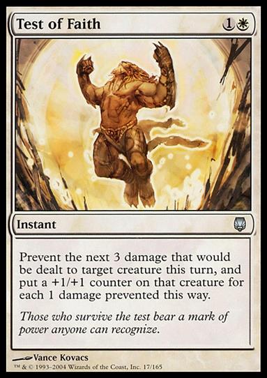 Magic the Gathering: Darksteel (Base Set) card 17 Test of Faith