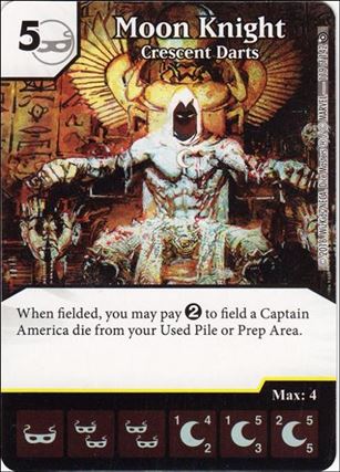 Marvel Dice Masters Civil War card 119 Moon Knight: Crescent Darts