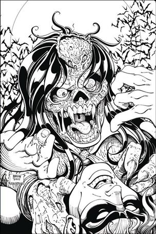 Die!namite issue 3-P Will Robson 1:15 Black & White Virgin Cover