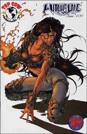 Witchblade (1995) issue 100-G Fantastic Realm Blue Foil Cover 1/375