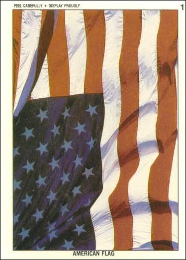 Desert Storm: Series 1 (Sticker Subset) card 1 American Flag