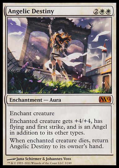Magic the Gathering: 2012 Core Set (Base Set) card 3 Angelic Destiny