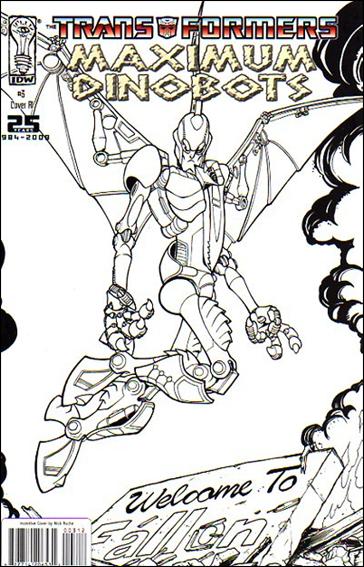Transformers: Maximum Dinobots issue 3-C Nick Roche 1:10 Virgin Black and White Cover