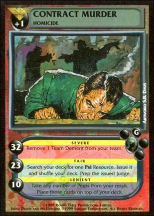 Dredd: The Card Game card 7 Contract Murder