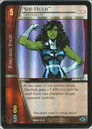 Marvel Origins: VS System (Foil Parallel Base Set) card MOR-059-B She-Hulk