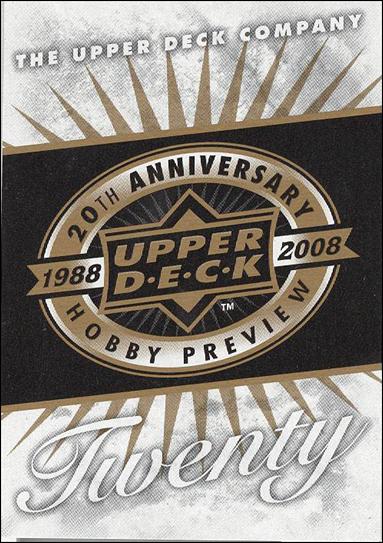 2008 Marvel Masterpieces: Series 2 card nn 7 Pack Insert UD 20th Anniversary Promo Card