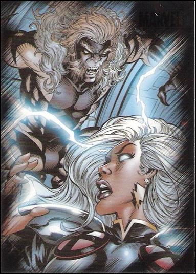 Marvel Heroes and Villains (Base Set) card 51 Storm vs Sabretooth