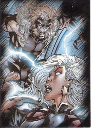 Marvel Heroes and Villains (Base Set) card 51 Storm vs Sabretooth