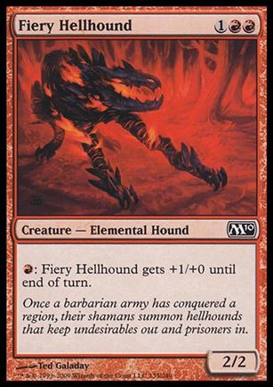 Magic the Gathering: 2010 Core Set (Base Set) card 135 Fiery Hellound