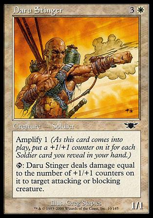 Magic the Gathering: Legions (Base Set) card 10 Daru Stinger
