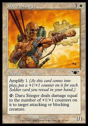 Magic the Gathering: Legions (Base Set) card 10 Daru Stinger