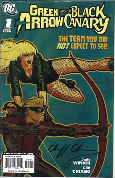 Green Arrow/Black Canary issue 1-C DF Hawke Cover (Signed by Cliff Chiang) 1/100