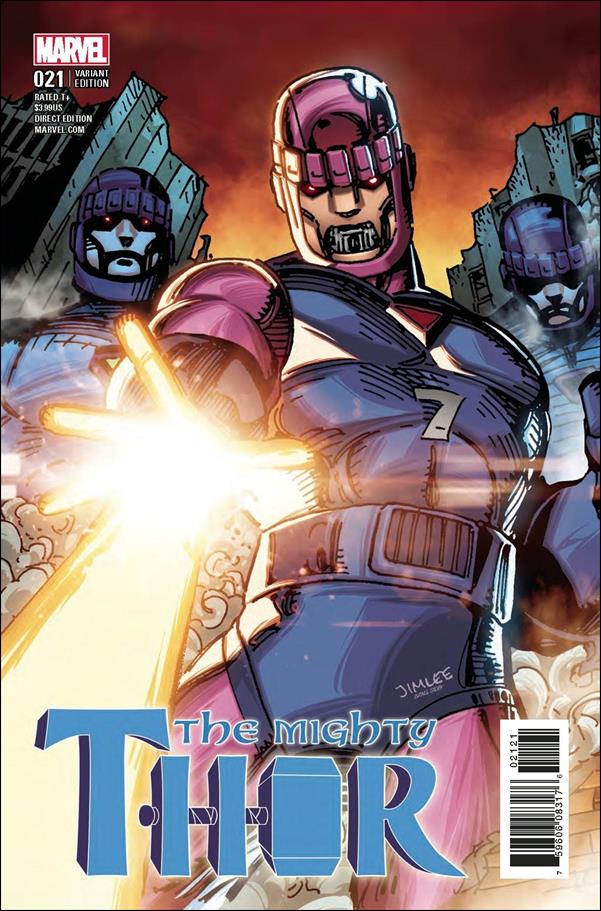 Mighty Thor (2016) issue 21-B Jim Lee X-Men Trading Card Cover
