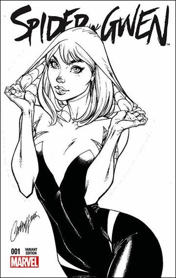 Spider-Gwen (2015/04) issue 1-XU J. Scott Campbell Rupp's Comics B&W Cover 1/1500