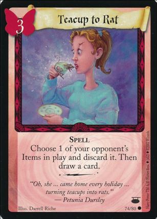 Harry Potter: Diagon Alley (Base Set) card 74 Teacup to Rat