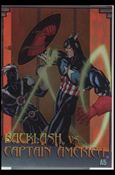 Marvel vs WildStorm (Clearchrome Subset) card A5 Backlash vs. Captain America