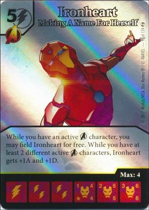 Marvel Dice Masters Guardians of the Galaxy  card 95 Ironheart: Making A Name for Herself