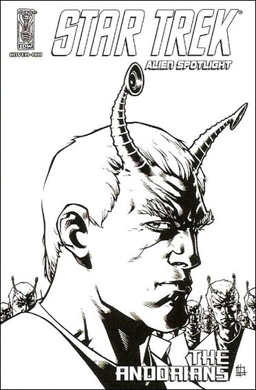 Star Trek: Alien Spotlight: Andorians issue 1-C Zach Howard Black and White Cover
