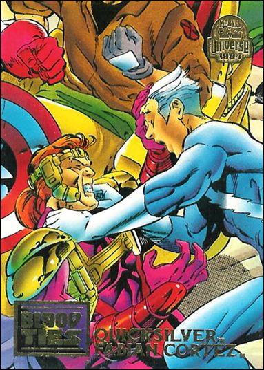 Marvel Universe: Series 5 (Base Set) card 35 Quicksilver and Fabian Cortez