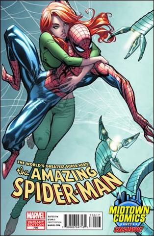 Amazing Spider-Man (1963) issue 700-I J. Scott Campbell Midtown Comics Connecting Cover