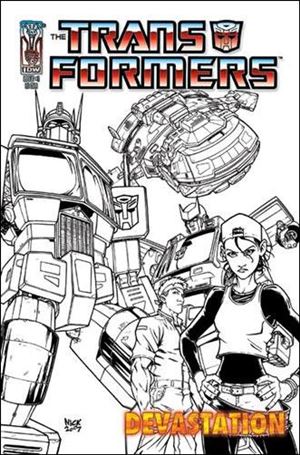 Transformers: Devastation issue 1-C Nick Roche 1:25 Sketch Cover