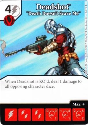 DC Comics Dice Masters Harley Quinn card 8 Deadshot: Death Doesn't Scare Me