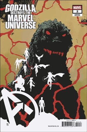Godzilla Destroys the Marvel Universe issue 2-F Andrea Sorrentino 1:25 Cover