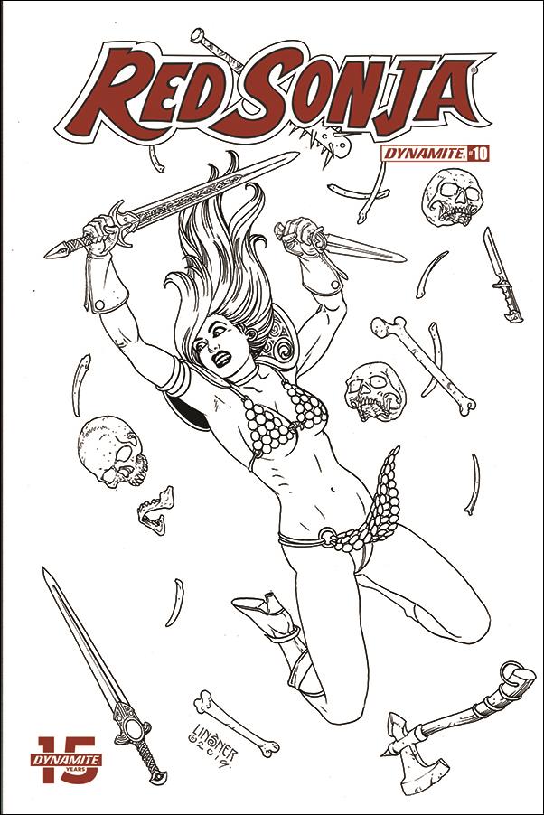 Red Sonja (2019) issue 10-M Joseph Michael Linsner 1:30 Black & White Cover