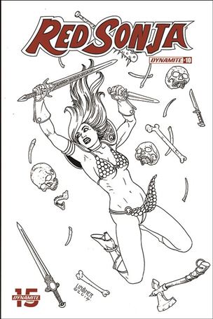 Red Sonja (2019) issue 10-M Joseph Michael Linsner 1:30 Black & White Cover