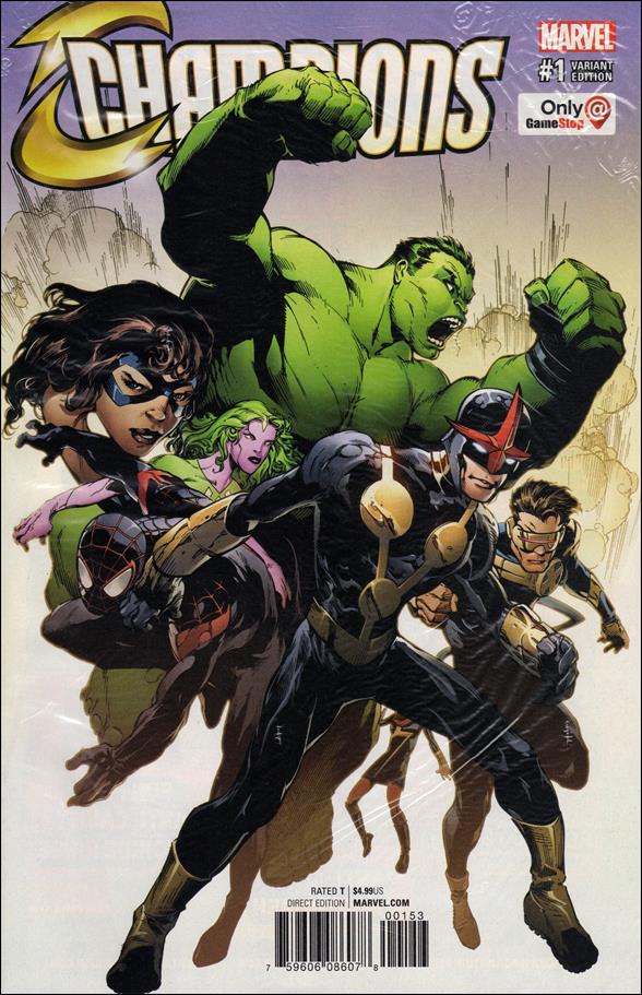 Champions (2016) issue 1-VD Polybagged Larry Stroman GameStop Cover