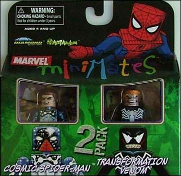 Marvel Minimates figure 68 Cosmic Spider-Man and Transformation Venom
