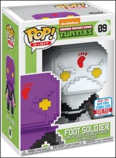 POP! 8-Bit figure 9-D Foot Soldier (White) NYCC 2017 Exclusive 1/500