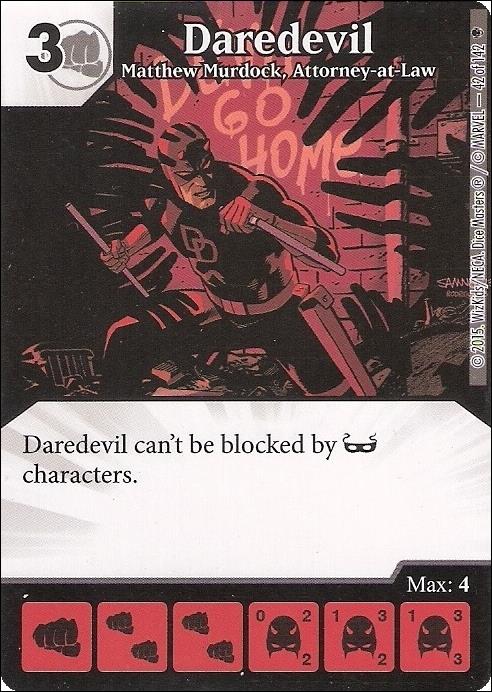Marvel Dice Masters Age of Ultron  card 42 Daredevil: Matthew Murdock, Attorney-at-Law