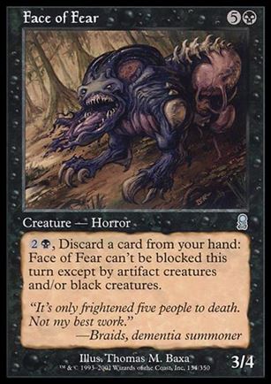 Magic the Gathering: Odyssey (Base Set) card 134 Face of Fear
