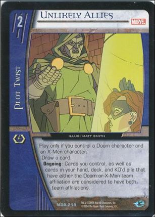 Marvel Origins: VS System (Base Set) card MOR-219-B Unlikely Allies