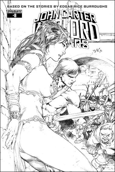 John Carter: Warlord of Mars (2014) issue 8-F Ed Benes 1:20 Black & White Cover