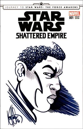 Journey to Star Wars: The Force Awakens - Shattered Empire issue 1-T DF Ken Haeser Remarked & Signed Cover