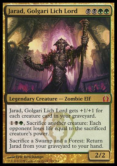 Magic the Gathering: Return to Ravnica (Base Set) card 174 Jarad, Golgari Lich Lord