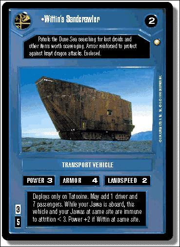 Star Wars: Special Edition Limited (Base Set) card 156 Wittin's Sandcrawler