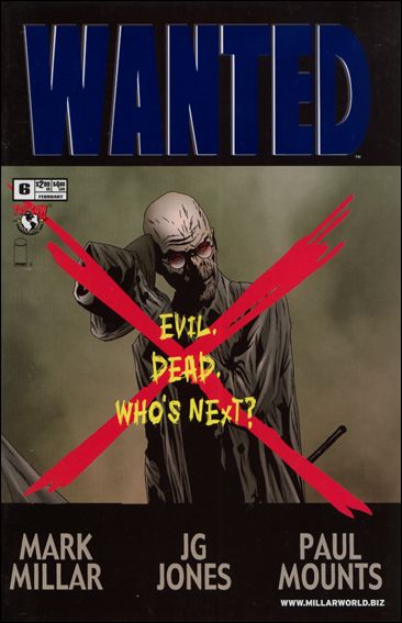 Wanted (2003) issue 6-H DF Mister Rictus Eliminated Blue Foil Cover 1/999