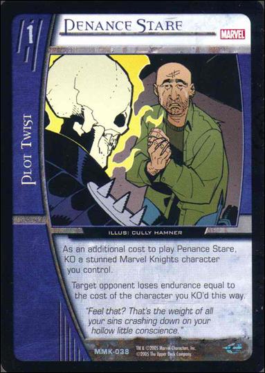 Marvel Knights: VS System (Base Set) card MMK-038 Penance Stare