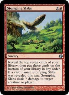 Magic the Gathering: Morningtide (Base Set) card 107 Stomping Slabs