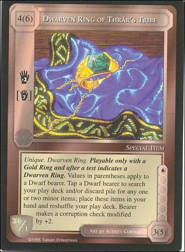 Middle-Earth: The Wizards (Base Set) card 123 Dwarven Ring of Thrar's Tribe