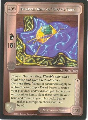 Middle-Earth: The Wizards (Base Set) card 123 Dwarven Ring of Thrar's Tribe