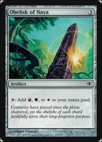 Magic the Gathering: Shards of Alara (Base Set) card 216 Obelisk of Naya