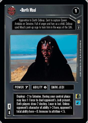 Star Wars: Tatooine Limited (Base Set) card 13 Darth Maul