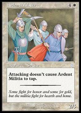 Magic the Gathering: Starter 1999 (Base Set) card 5 Ardent Militia