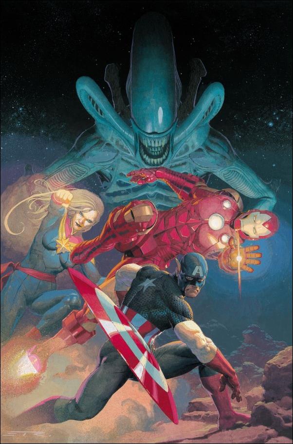 Aliens vs. Avengers issue 1-I Esad Ribić 1:25 Virgin Cover (Second Printing)