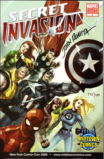 Secret Invasion (2008) issue 1-J DF Midtown / NYCC Cover (Signed by Romita) 1/499