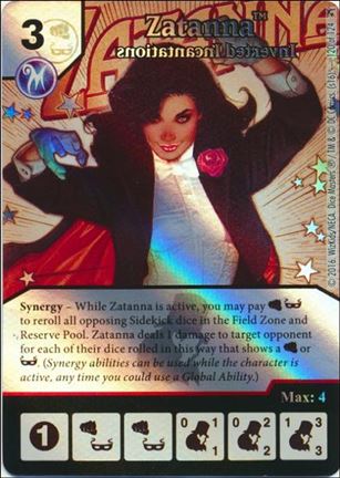 DC Comics Dice Masters Green Arrow and The Flash card 120 Zatanna: Inverted Incantations 